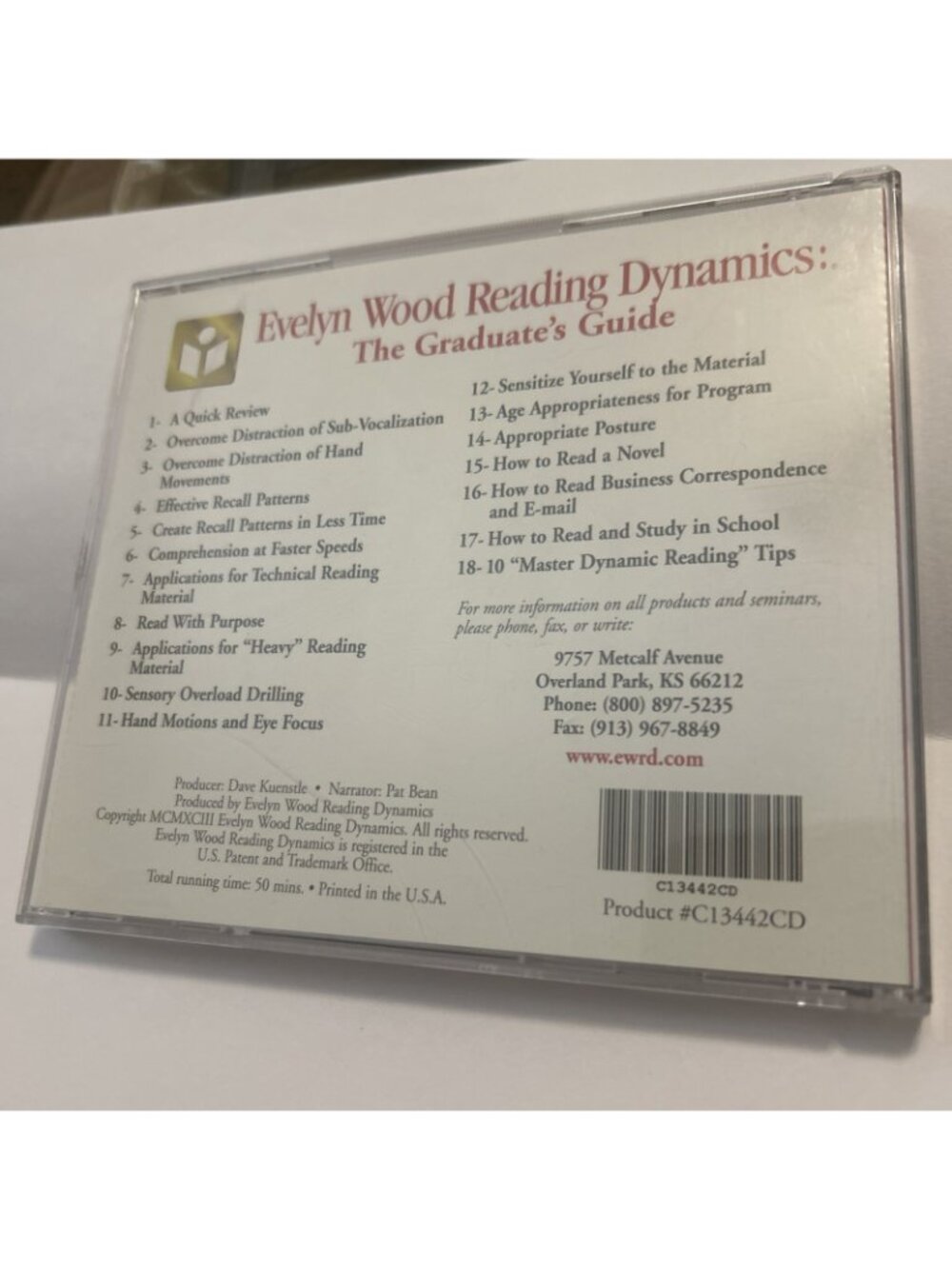 EVELYN WOOD READING DYNAMICS The Graduates Guide Tips Speed-Reading Program - Picture 3 of 6